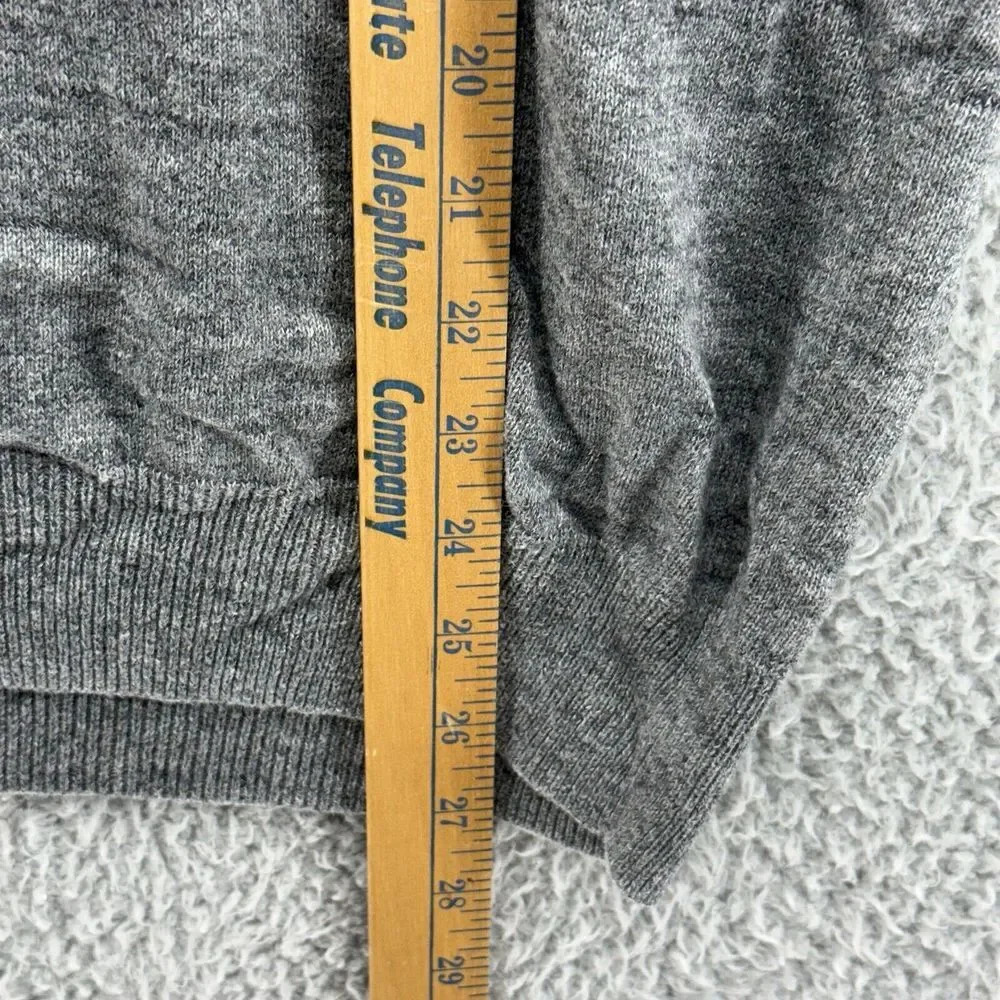 J Crew Sweater Mens S Interstellar Gray V-Neck Pullover Sweatshirt Casual Cotton